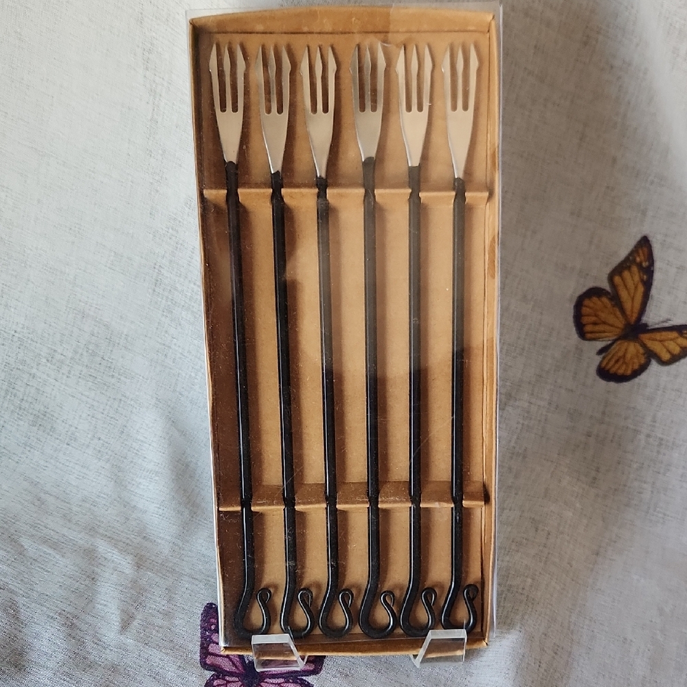 Fondue Forks, High Quality, Set Of 6 IOB